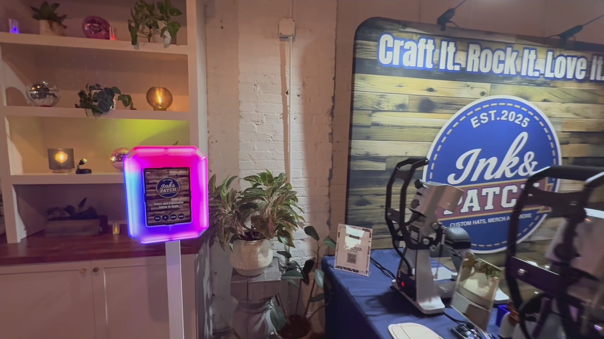 Load video: Bring an elevated, interactive experience to your event with a mobile custom hat bar in St. Louis and beyond. Guests build a one-of-a-kind hat with curated patches, charms, and chains, which our team finishes on-site.